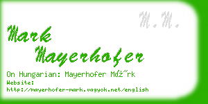 mark mayerhofer business card